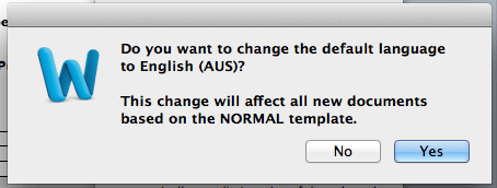 change the dictionary in word for mac 2011